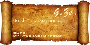 Gulás Zsuzsanna névjegykártya