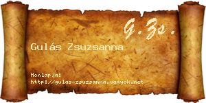 Gulás Zsuzsanna névjegykártya